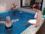 3 mature ladies naked in pool